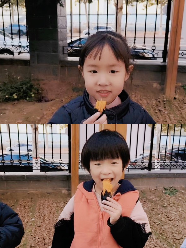 聊城高新区天津路实验幼儿园 孩子们尝到亲手做的烤地瓜，美味十足.jpg