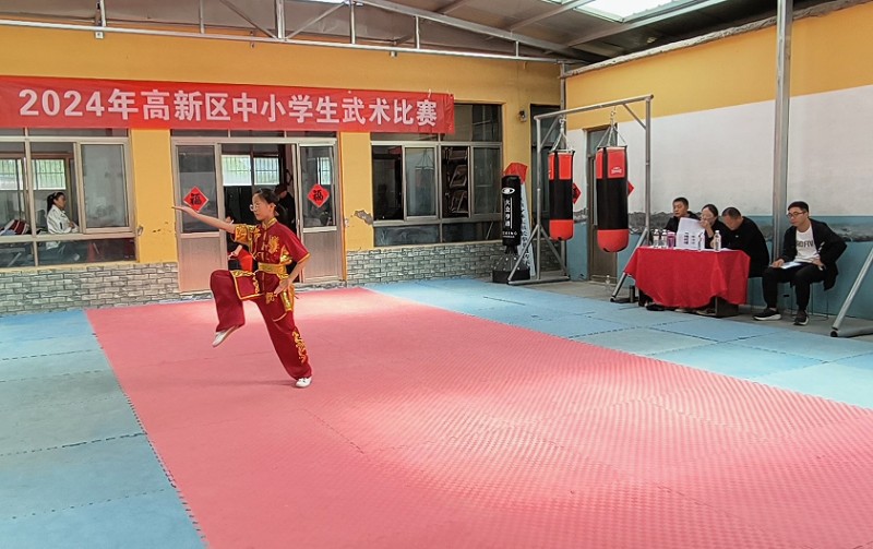 图2：2024年4月16日，聊城高新区2024年中小学武术比赛，选手参赛现场。.jpg