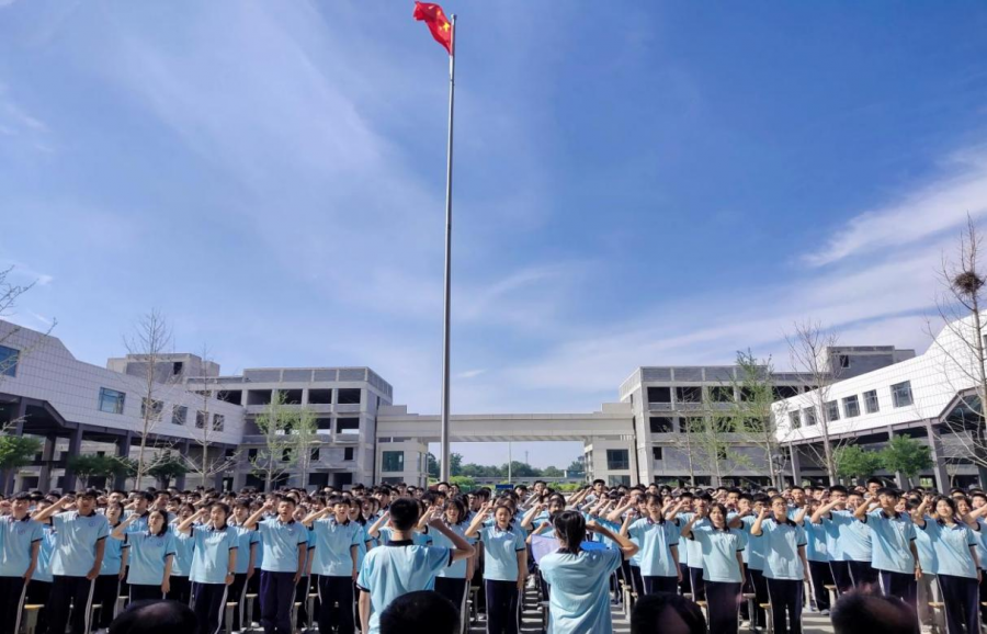 莘县国棉学校军训图片